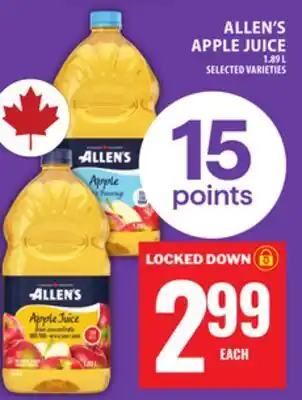 Food Basics ALLEN'S APPLE JUICE offer