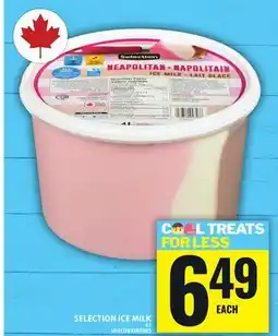 Food Basics SELECTION ICE MILK offer