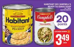 Food Basics HABITANT OR CAMPBELL'S READY TO SERVE SOUP offer