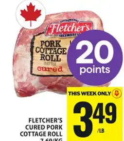 Food Basics FLETCHER'S CURED PORK COTTAGE ROLL offer
