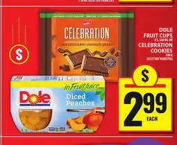Food Basics DOLE FRUIT CUPS OR CELEBRATION COOKIES offer