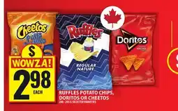 Food Basics RUFFLES POTATO CHIPS, DORITOS OR CHEETOS offer