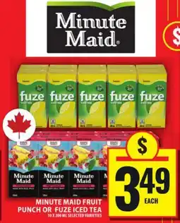 Food Basics MINUTE MAID FRUIT PUNCH OR FUZE ICED TEA offer