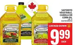 Food Basics SAPORITO VEGETABLE, CANOLA OR CORN OIL offer