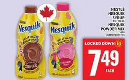 Food Basics NESTLÉ NESQUIK SYRUP OR NESQUIK POWDER MIX offer