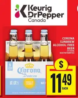 Food Basics CORONA SUNBREW ALCOHOL-FREE BEER offer