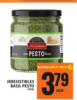 Food Basics IRRESISTIBLES BASIL PESTO offer