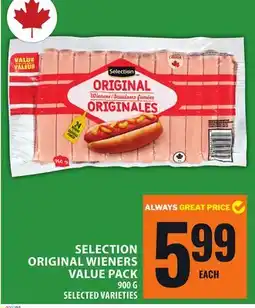 Food Basics SELECTION ORIGINAL WIENERS VALUE PACK offer