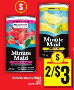 Food Basics MINUTE MAID DRINKS offer