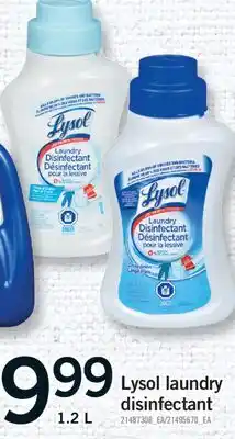 Fortinos LYSOL LAUNDRY DISINFECTANT, 1.2 L offer