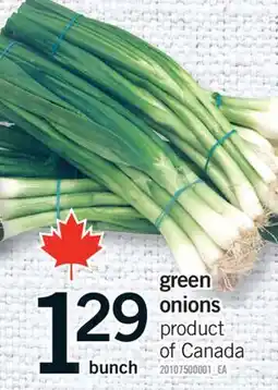 Fortinos GREEN ONIONS, bunch offer