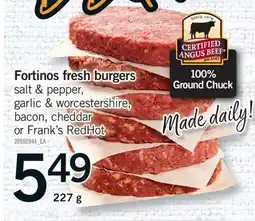 Fortinos FORTINOS FRESH BURGERS, 227 g offer