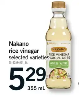 Fortinos NAKANO RICE VINEGAR, 355 mL offer