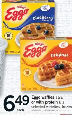Fortinos EGGO WAFFLES 16'S OR WITH PROTEIN 8'S offer