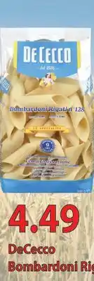 Fortinos DECECCO BOMBARDONI RIGATI, (500 g) offer