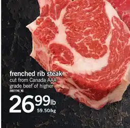 Fortinos FRENCHED RIB STEAK offer
