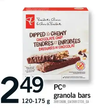 Fortinos PC GRANOLA BARS, 120-175 g offer