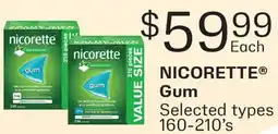 Fortinos NICORETTE GUM, 160-210' S offer