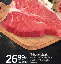 Fortinos T-BONE STEAK offer