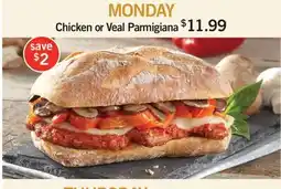 Fortinos CHICKEN OR VEAL PARMIGIANA offer