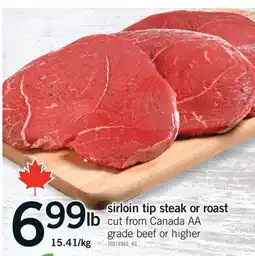 Fortinos SIRLOIN TIP STEAK OR ROAST offer