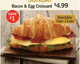 Fortinos BACON & EGG CROISSANT offer