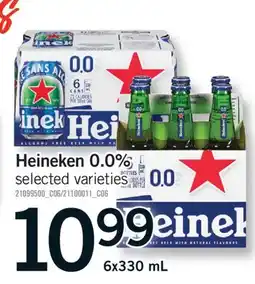 Fortinos HEINEKEN 0.0%, 6X330 ML offer