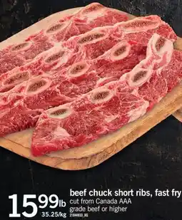 Fortinos BEEF CHUCK SHORT RIBS, FAST FRY offer
