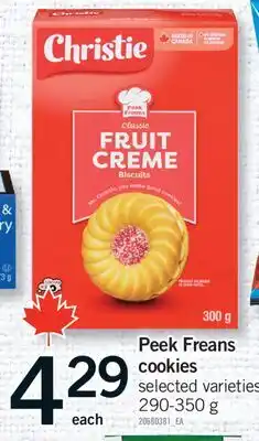Fortinos PEEK FREANS COOKIES, 290-350 g offer