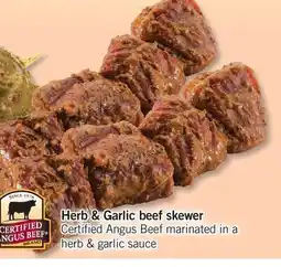 Fortinos HERB & GARLIC BEEF SKEWER offer