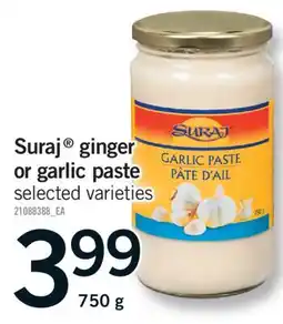 Fortinos SURAJ GINGER OR GARLIC PASTE, 750 g offer
