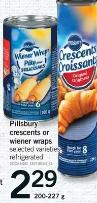 Fortinos PILLSBURY CRESCENTS OR WIENER WRAPS, 200-227g offer