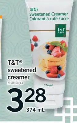 Fortinos T&T SWEETENED CREAMER, 374 mL offer