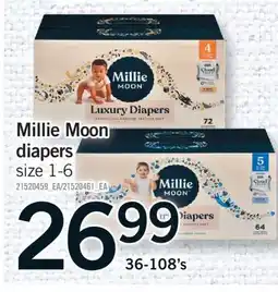 Fortinos MILLIE MOON DIAPERS, 36-108'S offer