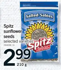 Fortinos SPITZ SUNFLOWER SEEDS, 210 G offer