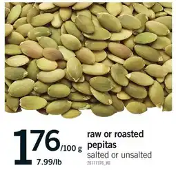 Fortinos RAW OR ROASTED PEPITAS offer