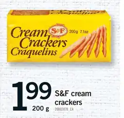 Fortinos S&F CREAM CRACKERS, 200 G offer