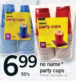 Fortinos NO NAME PARTY CUPS, 50'S offer