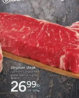Fortinos STRIPLOIN STEAK offer