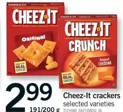 Fortinos CHEEZ-IT CRACKERS, 191/200 G offer
