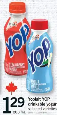 Fortinos YOPLAIT YOP DRINKABLE YOGURT, 200 mL offer