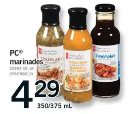 Fortinos PC MARINADES, 350/375 mL offer