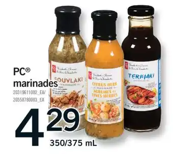 Fortinos PC MARINADES, 350/375 mL offer