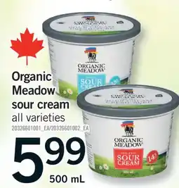 Fortinos ORGANIC MEADOW SOUR CREAM, 500 ML offer
