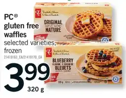 Fortinos PC GLUTEN FREE WAFFLES, 320 G offer