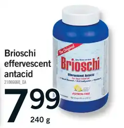 Fortinos BRIOSCHI EFFERVESCENT ANTACID, 240 g offer