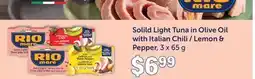 Fortinos SOLILD LIGHT TUNA IN OLIVE OIL WITH ITALIAN CHILI / LEMON & PEPPER, 3 X 65 G offer