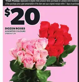Loblaws DOZEN ROSES offer