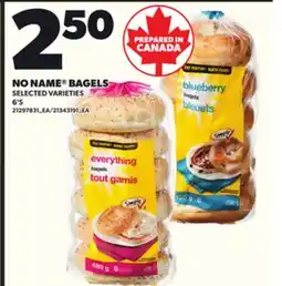 Loblaws NO NAME BAGELS, 6'S offer