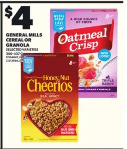 Loblaws GENERAL MILLS CEREAL OR GRANOLA, 300-437 G offer